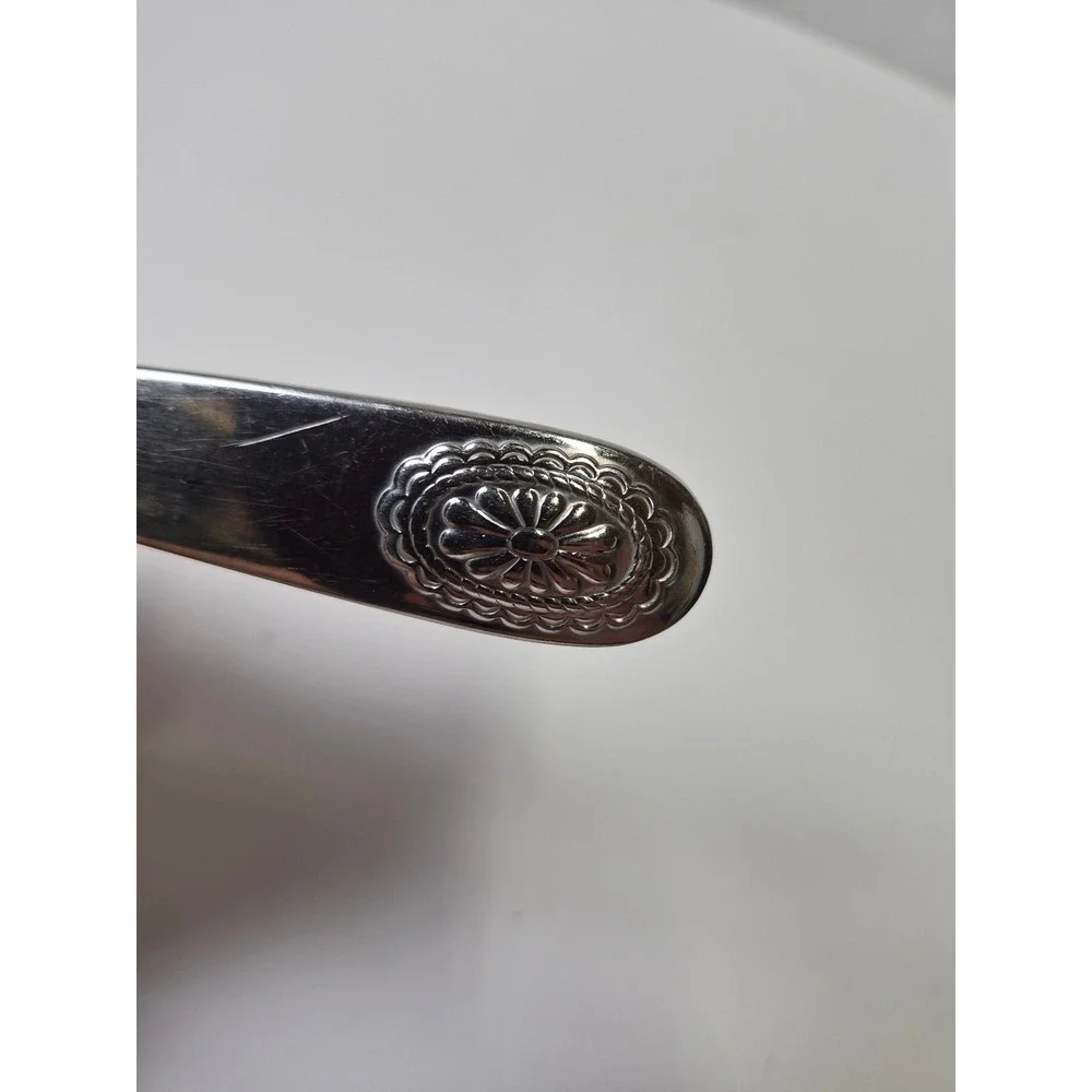 Ralph Lauren 1995 Stainless Steel Dinner Fork Medallion Sunburst Telluride vtg